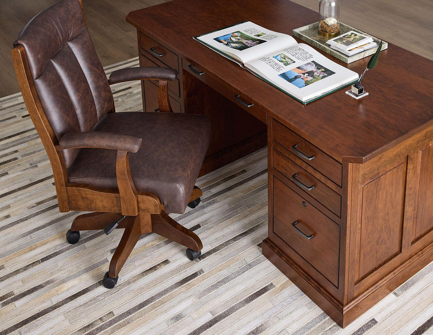 Bob Timberlake American Home Dr. Redwine Leather Office Chair