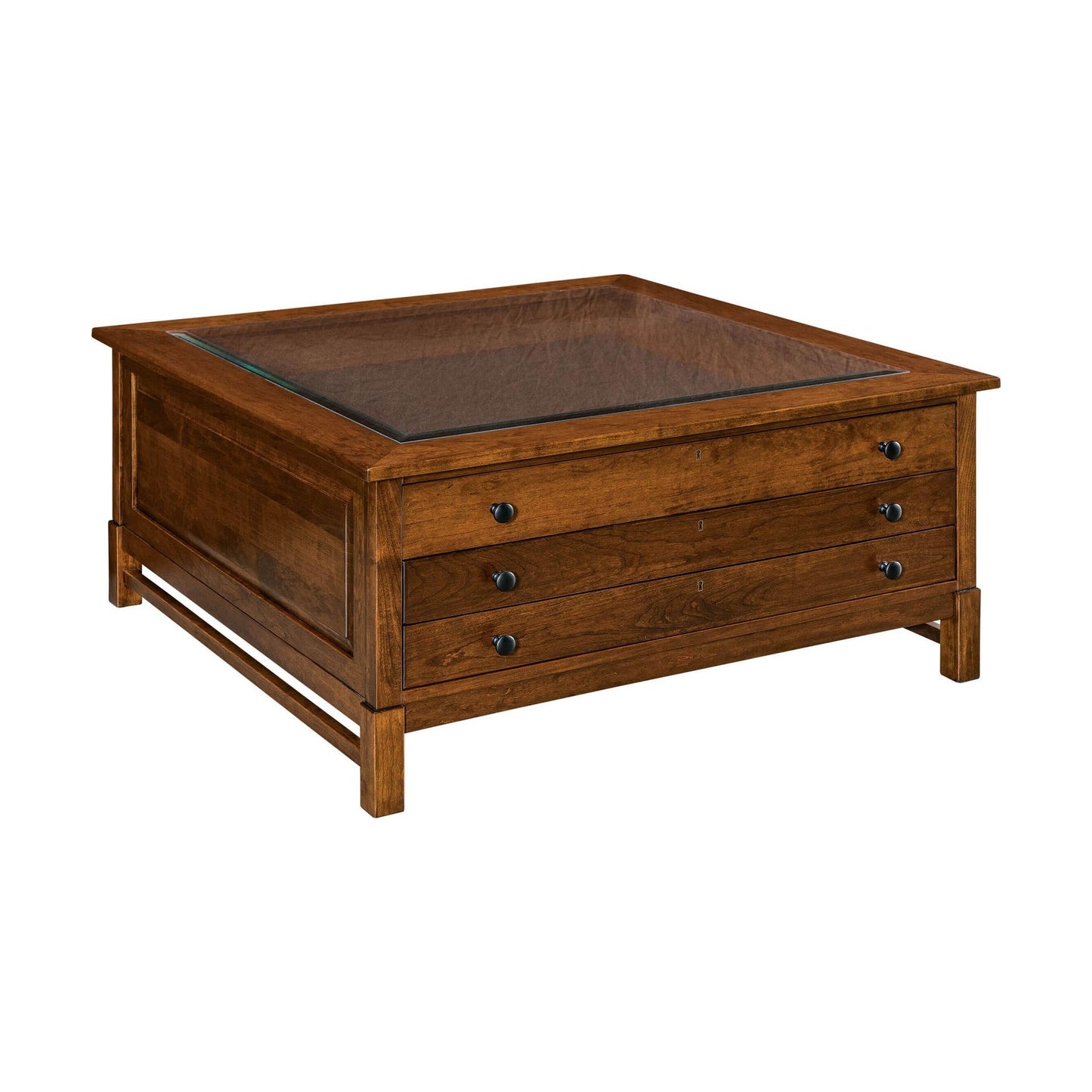 Bob Timberlake American Home Miss Kay's Glass Top Square Cocktail Table