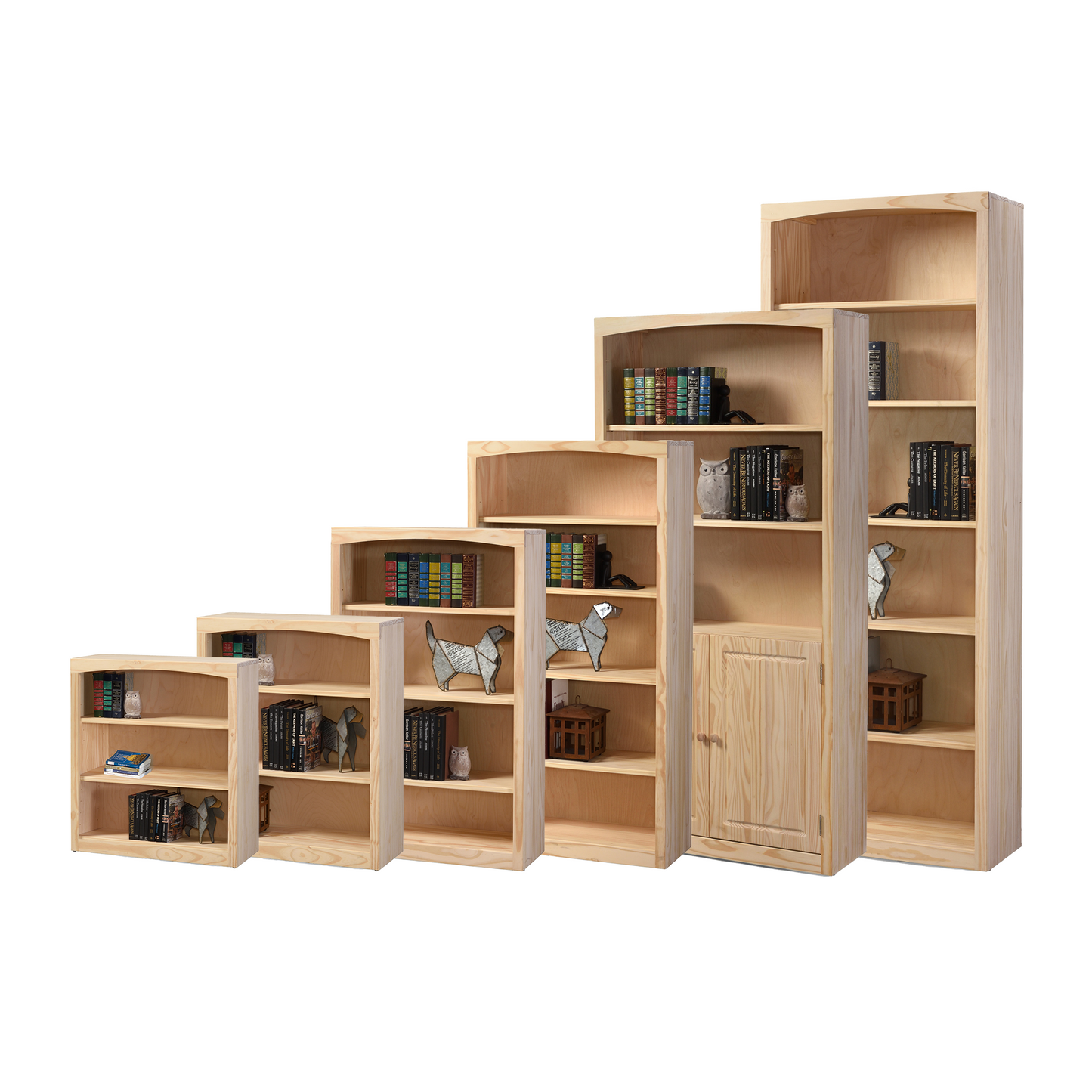 Heritage Grove Pine Bookcase 30" W x 84" H with Doors