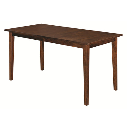 Counter Height 42" x 72" Maple Rectangle Top Leg Table
