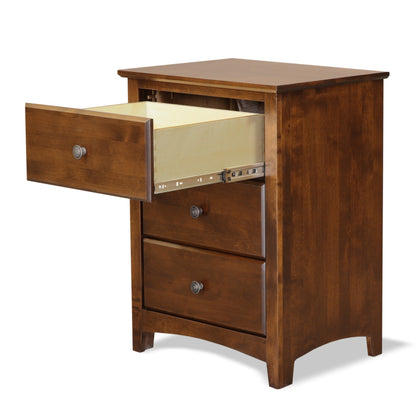 Cal 3 Drawer Wide Nightstand