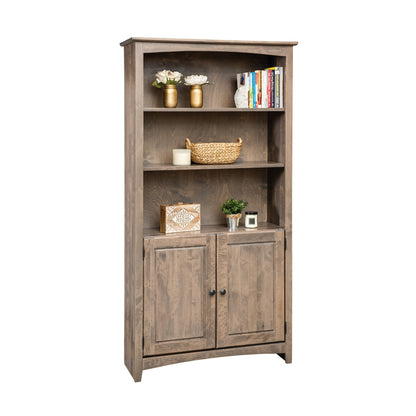 Heritage Grove Alder Bookcase with Doors - 36" Wide