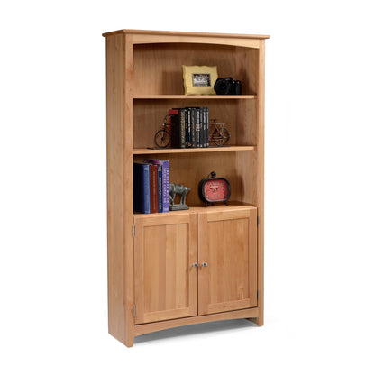 Heritage Grove Alder Bookcase with Doors - 36" Wide