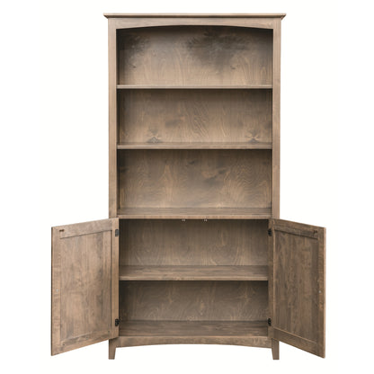 Heritage Grove Alder Bookcase with Doors - 36" Wide