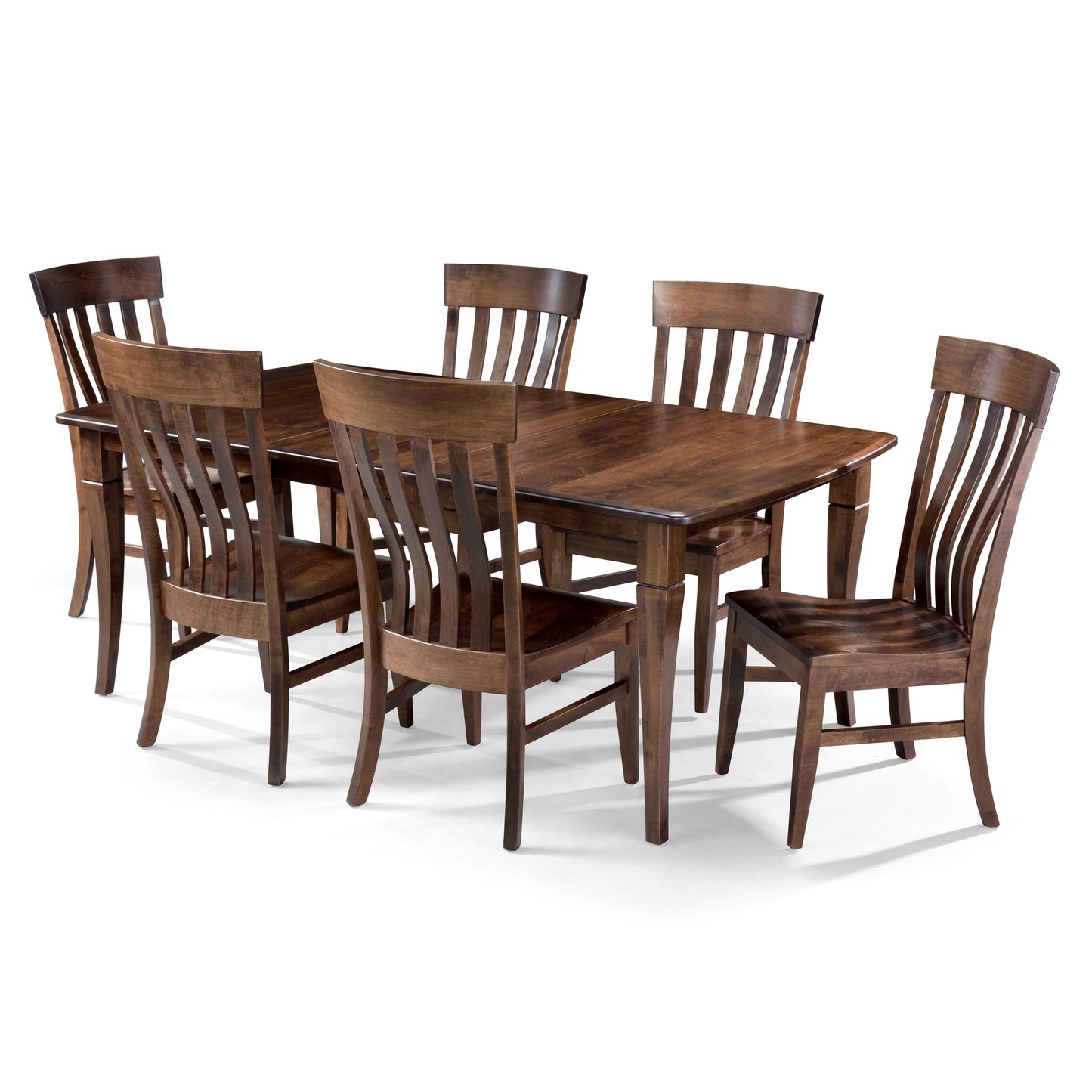 42" x 72" Maple Bow-End Top Leg Table