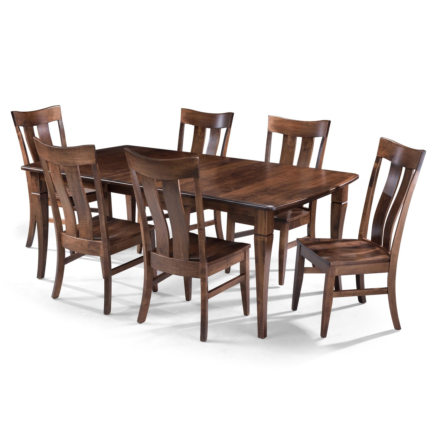 Counter Height 42" x 60" Maple Bow-End Top Leg Table