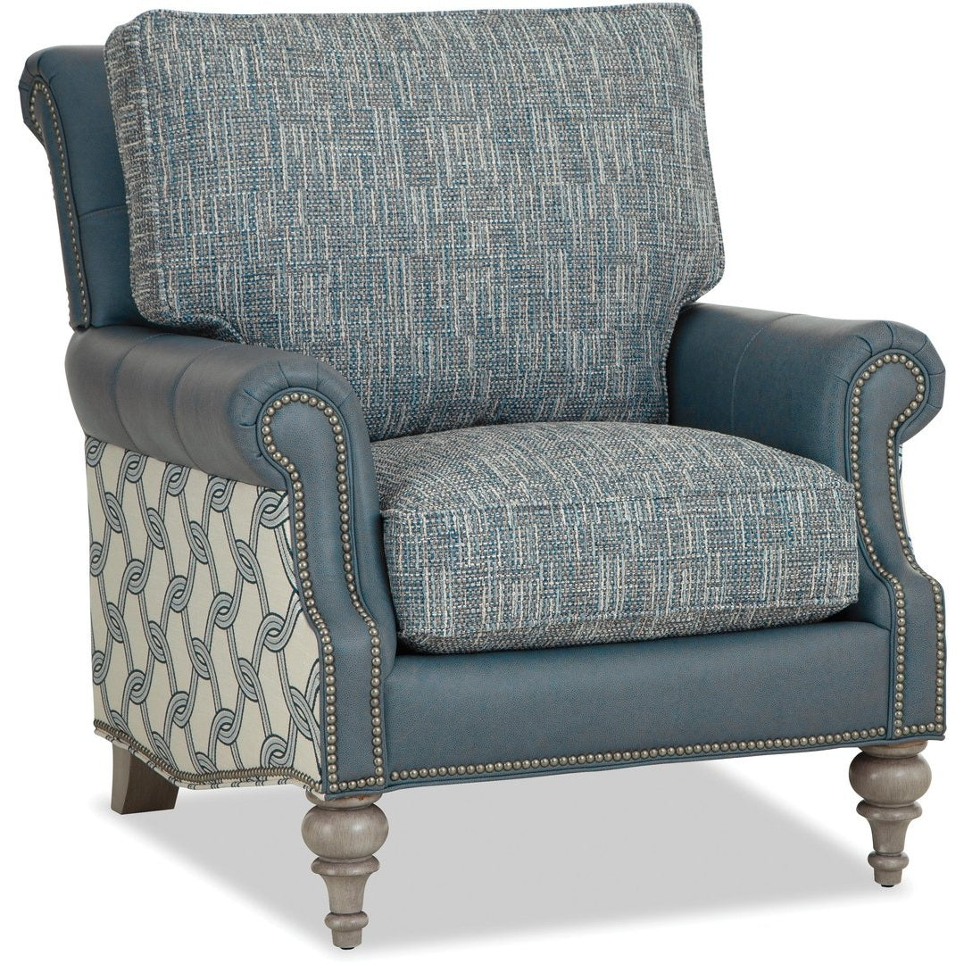 Vista Collection Leather/Fabric Collage Chair