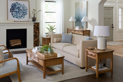 Camden Rectangle Coffee Table - 1 Drawer & Open Shelf