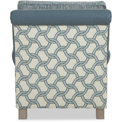 Vista Collection Leather/Fabric Collage Chair