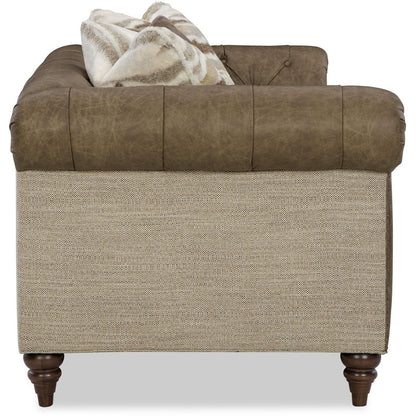 Ridgeline Collection Leather/Fabric Collage Sofa