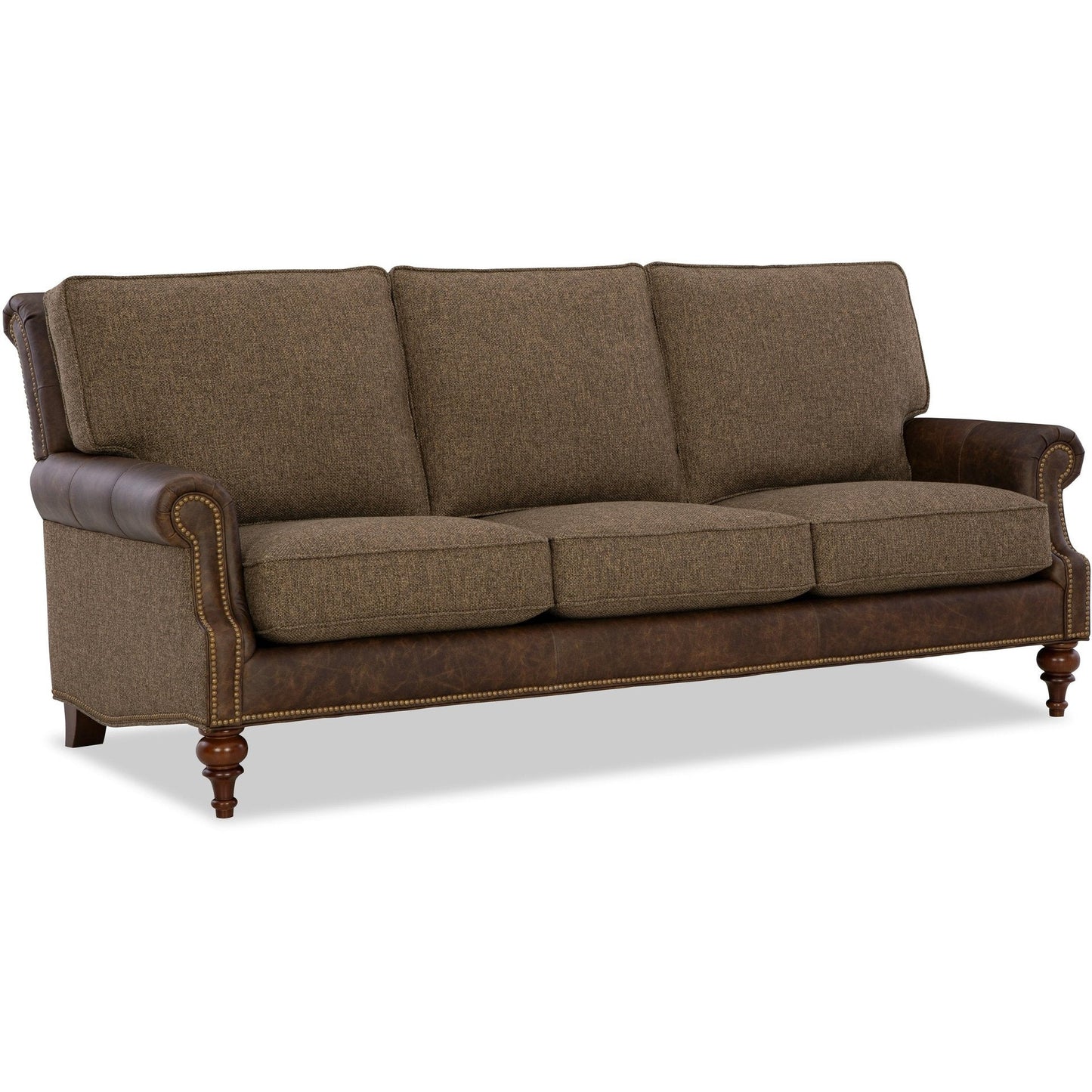 Vista Collection Leather/Fabric Collage Sofa
