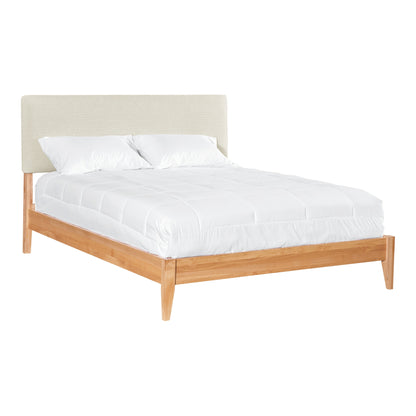 Charlotte Modern Platform Bed With Upholstered Headboard