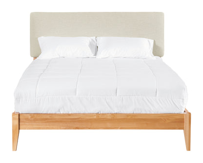 Charlotte Modern Platform Bed With Upholstered Headboard