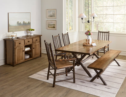 Bob Timberlake Mountain Retreat Live Edge Trestle Table
