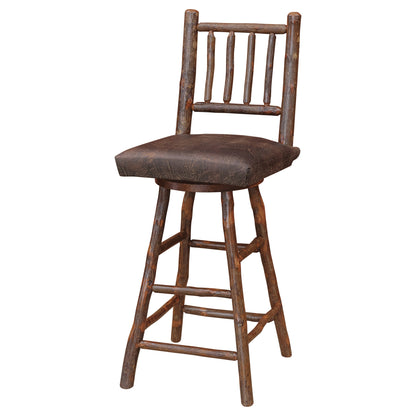 Bob Timberlake Mountain Retreat 30" Leather & Spindle Pub Stool