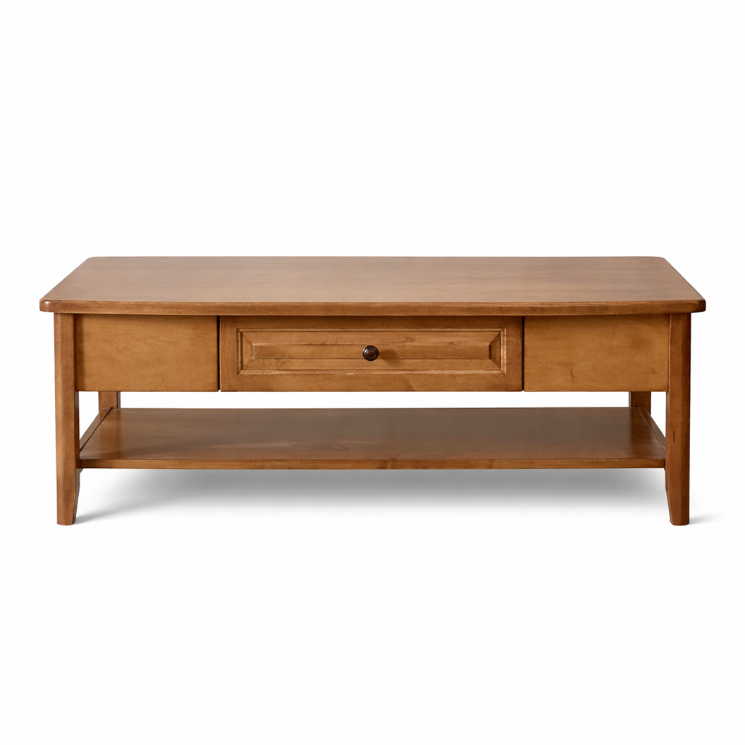 Camden Rectangle Coffee Table - 1 Drawer & Open Shelf