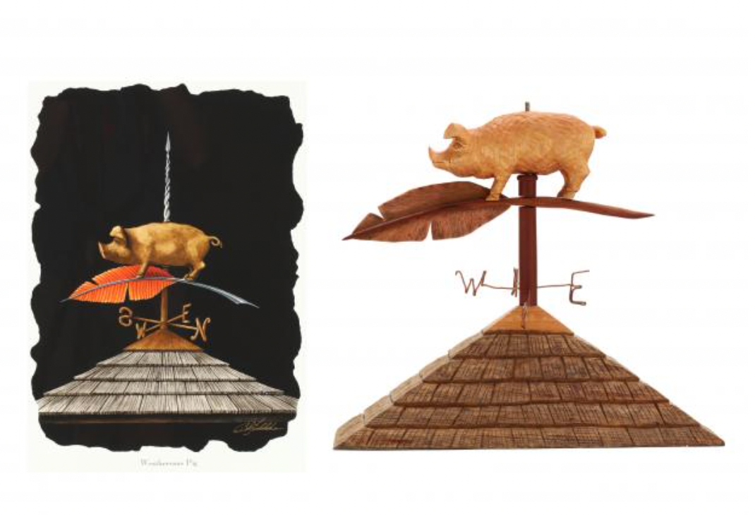 Weathervane Pig