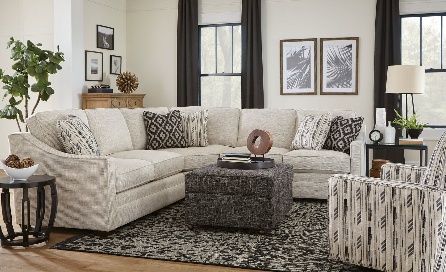 Custom Series F9 Lift Top Storage Ottoman